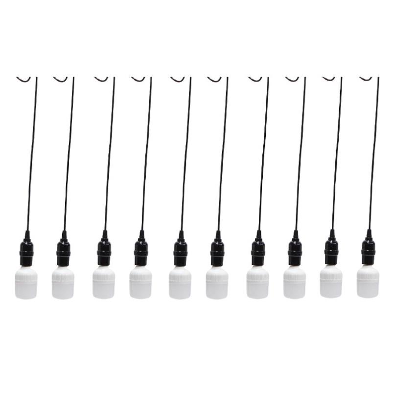Bộ 10 dây đèn thả cổ điển Vintage bóng đèn led búp trụ 18w
