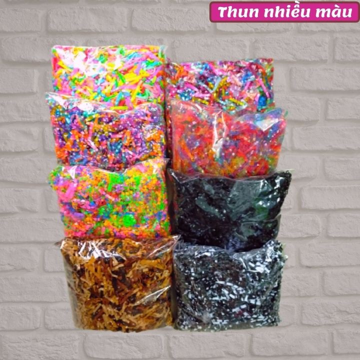 Thun cột tóc nữ 50g- Thun cột tóc nhiều màu - tiện dụng, mang theo dễ dàng - Tomchuakids.