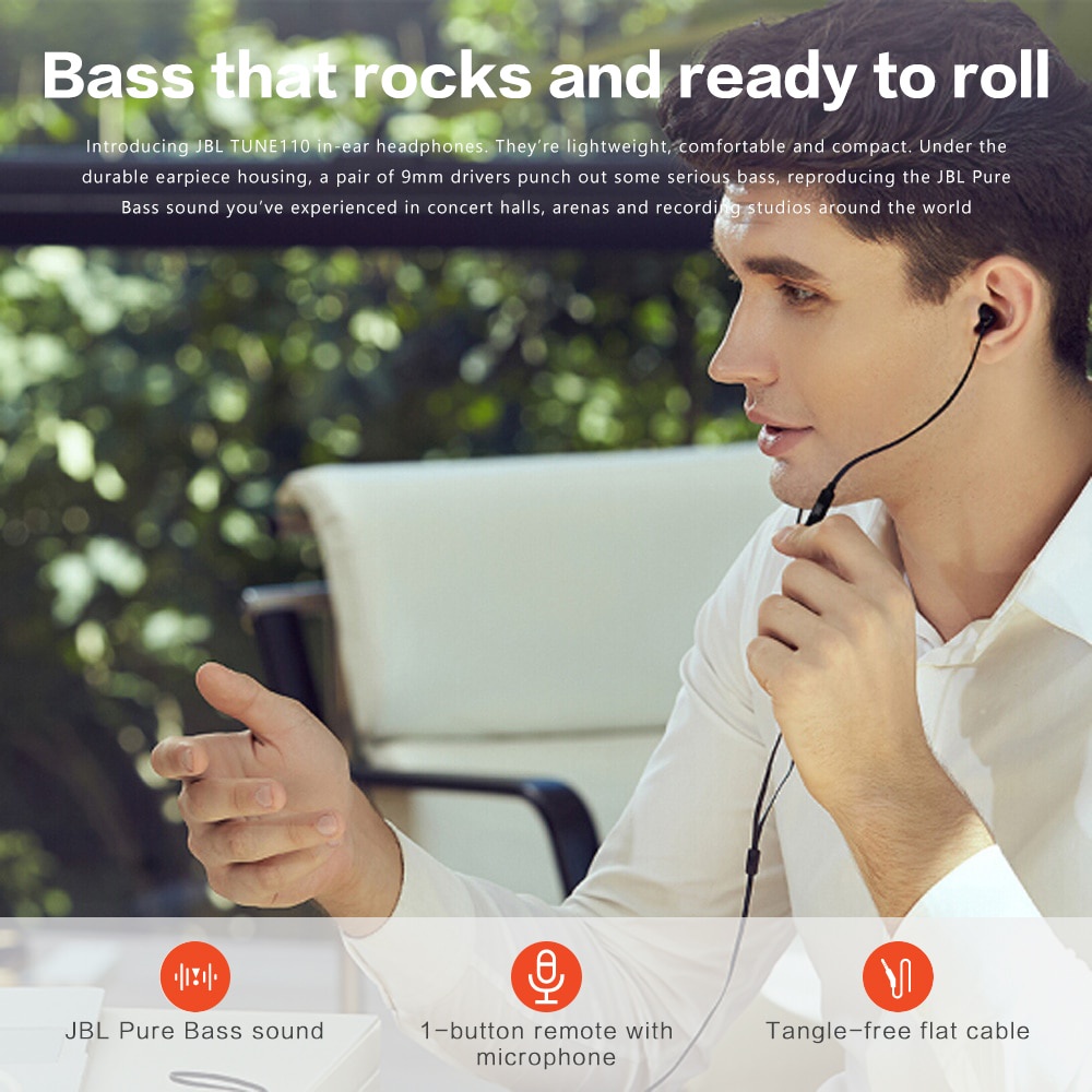 Tai Nghe Chụp Tai JBL T110 Có Micro Jack 3.5mm Âm Thanh Siêu Trầm