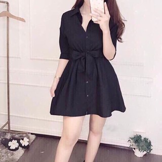 Đầm Sơ Mi Thắt Nơ Eo Thời Trang Zenko.HCM WM DRESS 800015 B