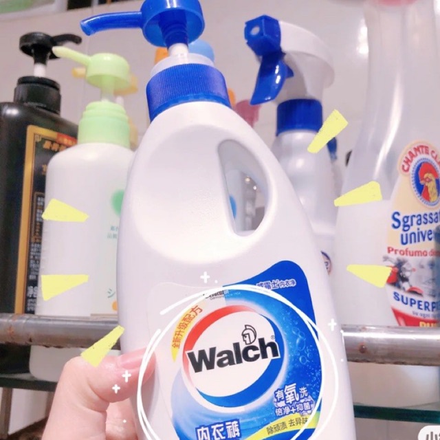 Có sẵn - nước giặt đồ lót Walch La Mama La oxi chai 300ml vòi ấn tiện dụng vệ sinh