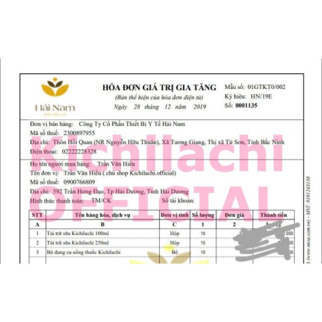 10 hộp túi trữ sữa kichilachi 100ml ( hộp 30 túi )