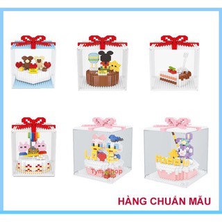 lego bánh kem sinh nhật Xếp hình thỏ stella lou vịt donal gấu đồ chơi lắp ráp nanoblocks cho bé