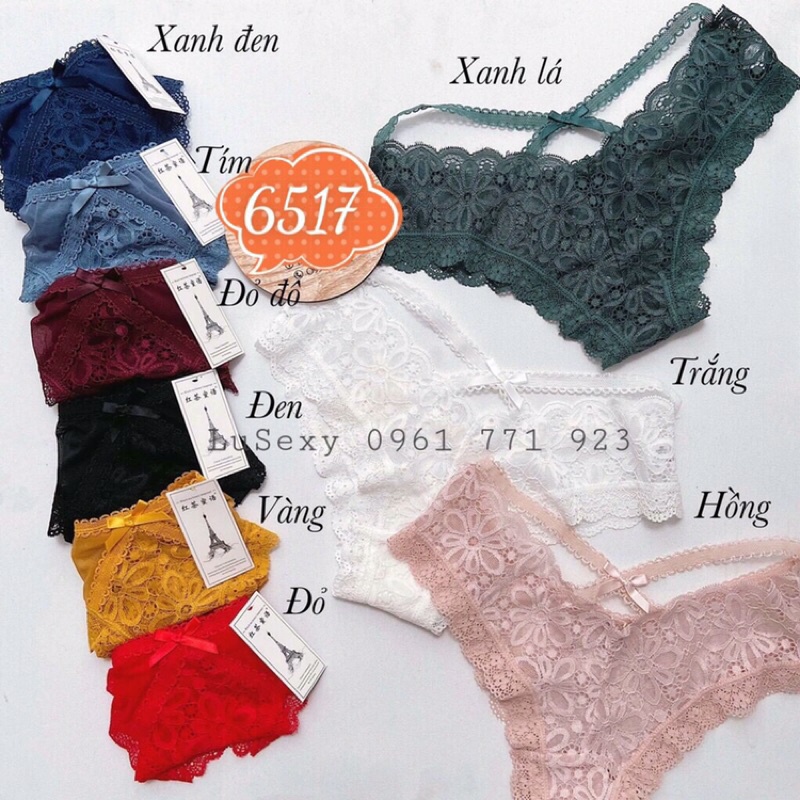 QUẦN LÓT REN SIÊU ĐẸP CAO CẤP - Quần lót nữ nửa mông đẹp gợi cảm giá rẻ dễ thương màu trắng đen đỏ hồng vàng xanh | BigBuy360 - bigbuy360.vn