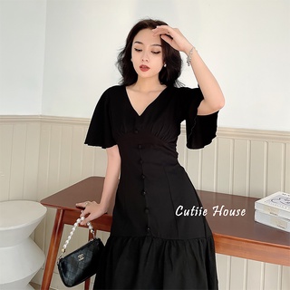 CÓ BIGSIZE - ĐẦM MIDI NÚT BỌC ĐUÔI CÁ