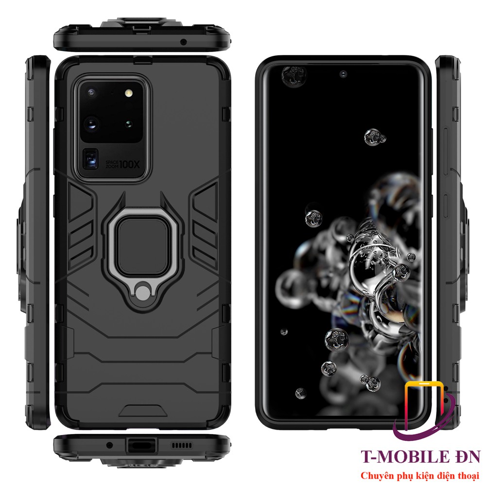 Ốp lưng Samsung S20 / S20+ Plus/ S20 Ultra Chống sốc Iron Man có giá đỡ nhẫn iring hít Ôtô Bảo vệ viền và Camera