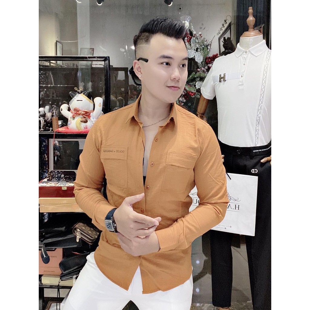 LQ Fashion - Áo sơ mi Nam dày tay cao cấp hàng VNXK, với chất đũi thoáng mát, màu sắc trẻ trung - New Hot