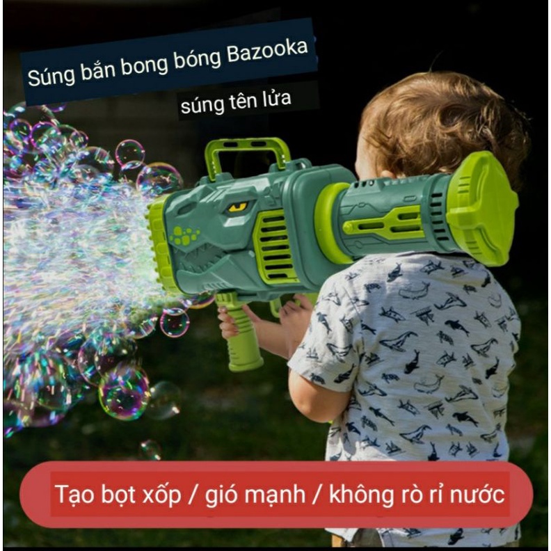 Súng Bắn Bong Bóng Khủng Long Bazooka 64 nòng và 32 nòng cực mạnh