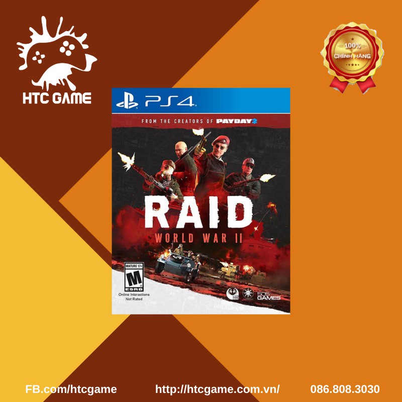 Đĩa game Raid: World War II dành cho máy PS4