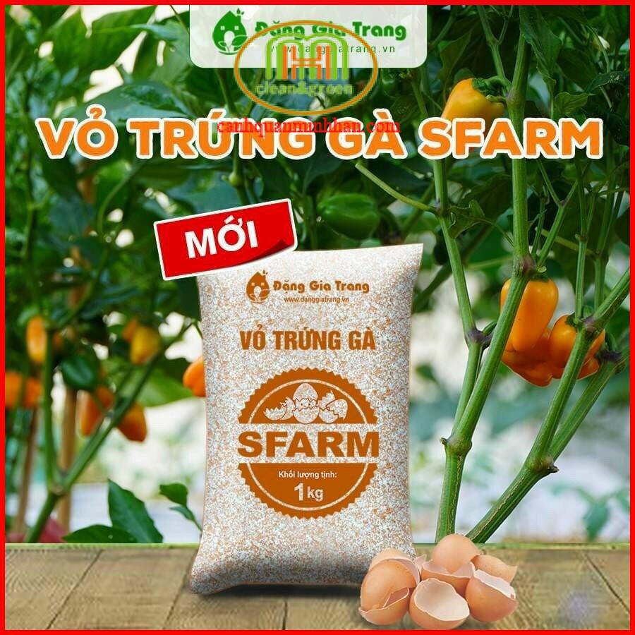 Vỏ trứng gà Sfarm (1kg ) chống ốc sên hại rau màu