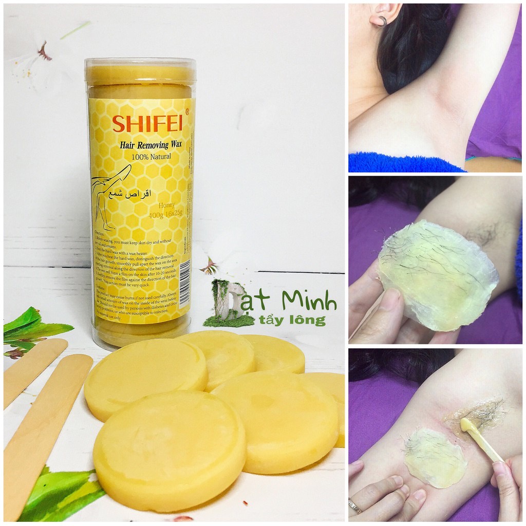 Combo 02 Thỏi Sáp Wax Tẩy Lông - Shifei hard wax 400G. Tẩy lông Vùng kín , Chân, Tay, Nách, Mép và toàn bộ cơ thể.