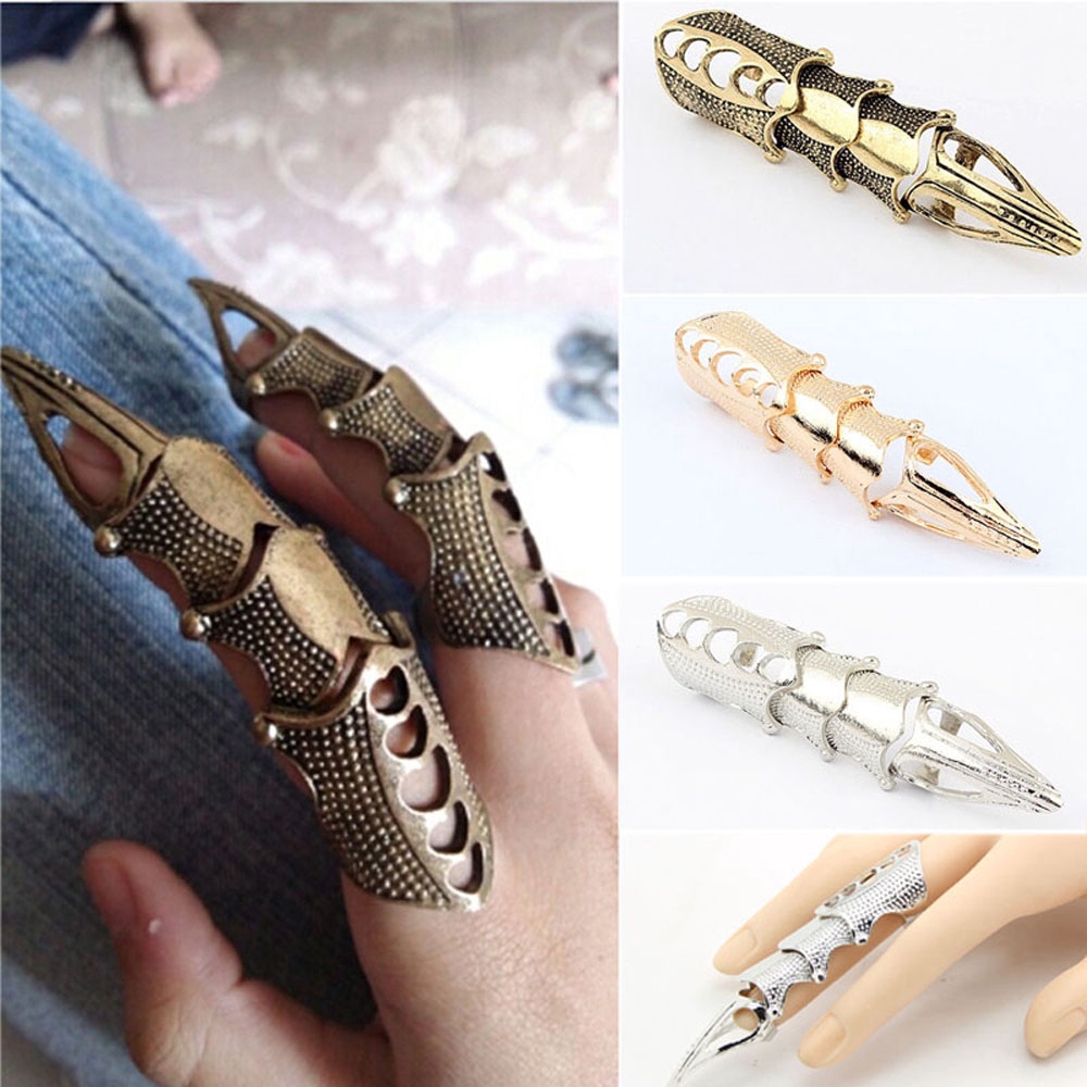 Nhẫn Kim Loại Hình Móng Vuốt Phong Cách Rock