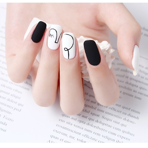 Sơn gel AS màu đen trắng trắng sữa chua nước gạo thạch đen chai đỏ chai 15ml sơn móng tay gel