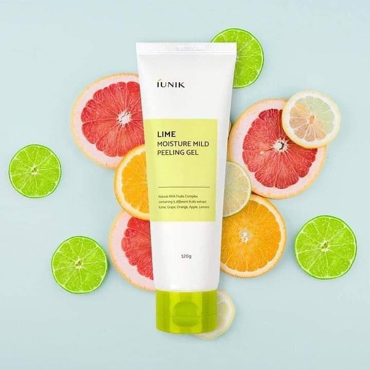 Gel tẩy tế bào chết trái cây IUNIK Lime Moisture Mild Peeling Gel 120g - NiNiShop