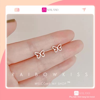 Khuyên Tai Nụ MALANO Bông Tai Hàn Quốc Thời Trang Mạ Bạc Nhiều Hình Cá Tính Cho Nữ FA-001277