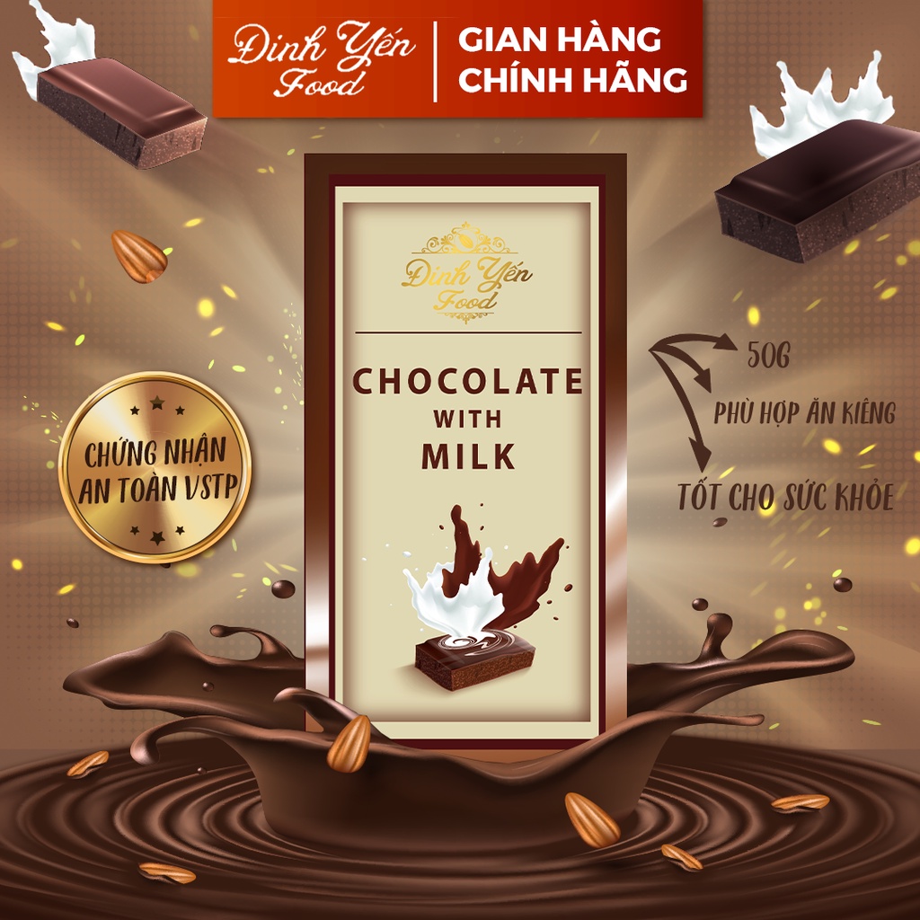 Socola Mix các vị 50g DinhYen đồ ăn vặt siêu ngon giá rẻ