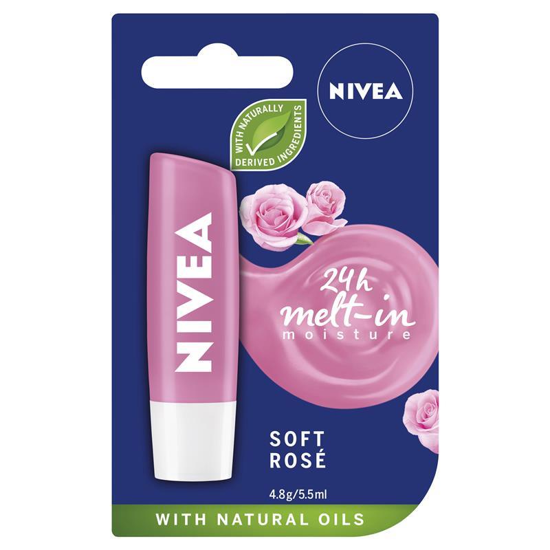 Son Dưỡng Môi Nivea Chuyên Sâu 4.8g giữ ẩm cho đôi môi mềm mại, căng bóng