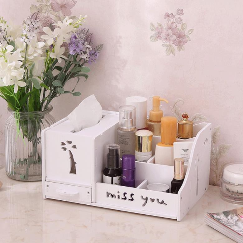 Kệ đựng mỹ phẩm bằng gỗ MISS YOU sang trọng