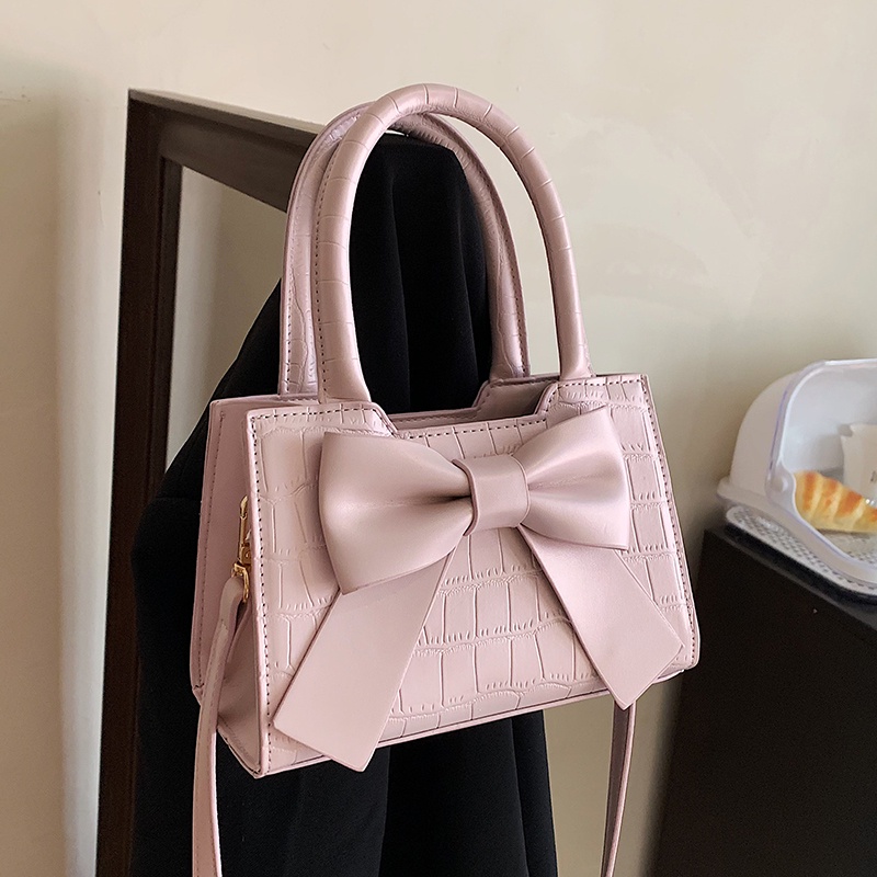 IELGY Túi Đeo Chéo Đính Nơ Thời Trang Xinh Xắn Cho Nữ