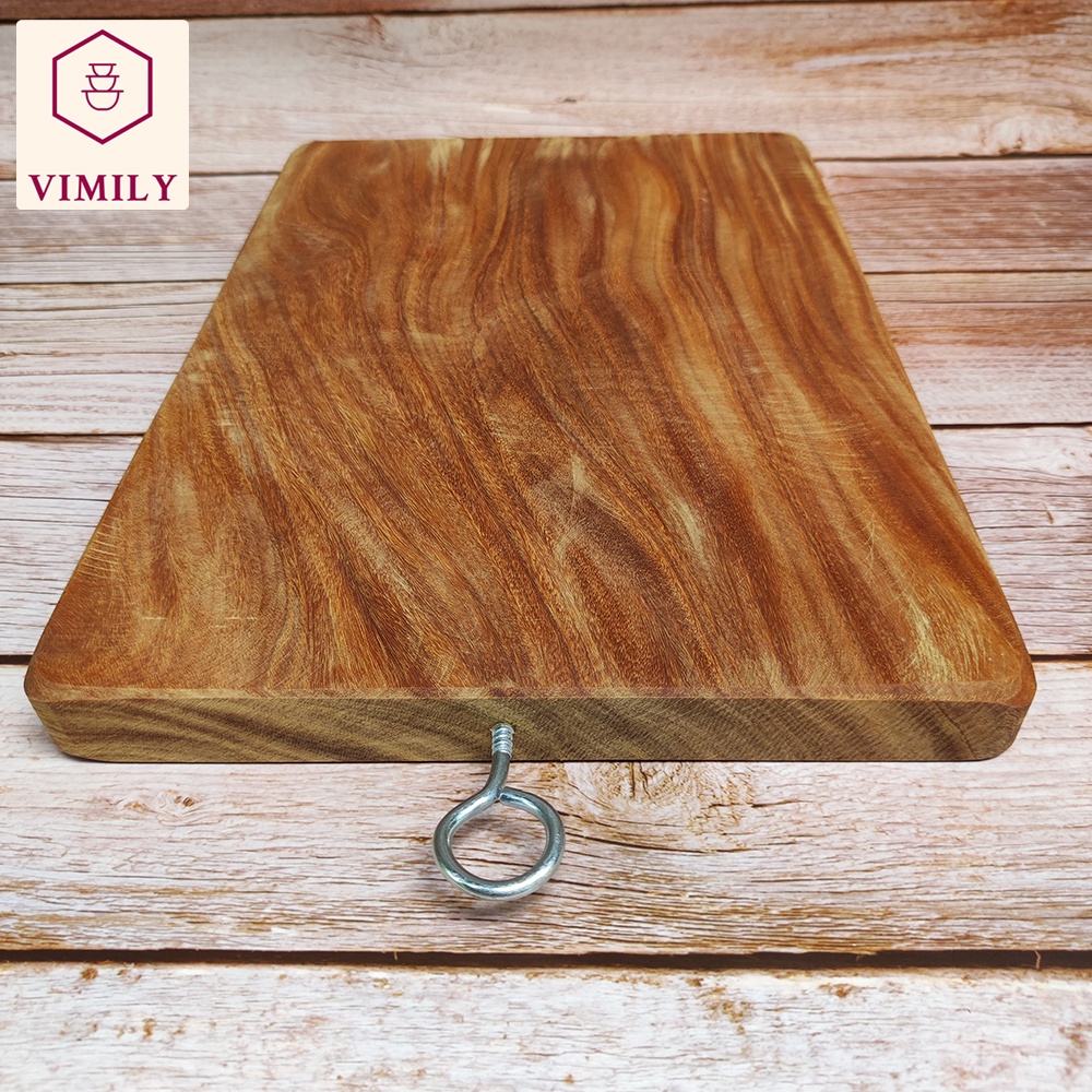 Thớt Nghiến Hình Chữ Nhật Kích Thước 23x33x2,3 Cm - Dùng Để Thái