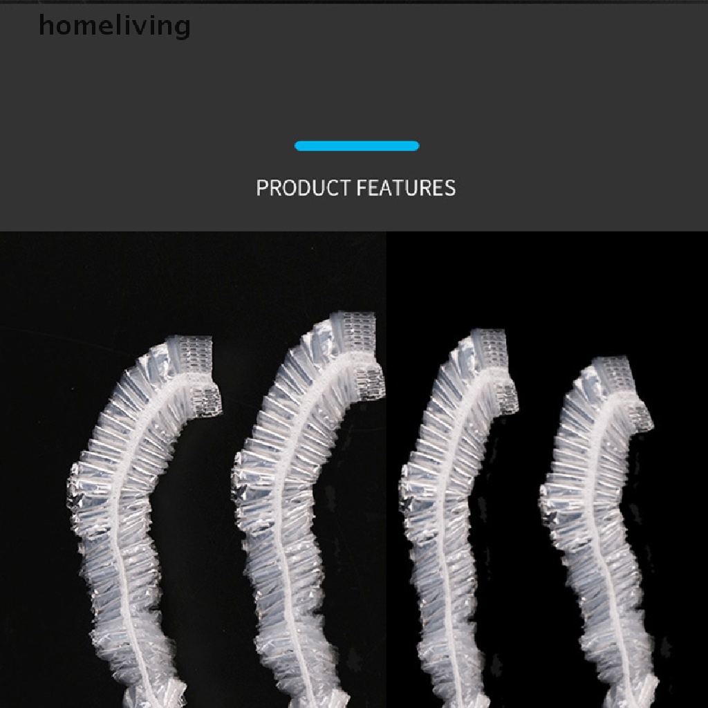 Set 100 Mũ Tắm Trùm Đầu Co Giãn Trong Suốt Dùng Một Lần Đa Ứng Dụng