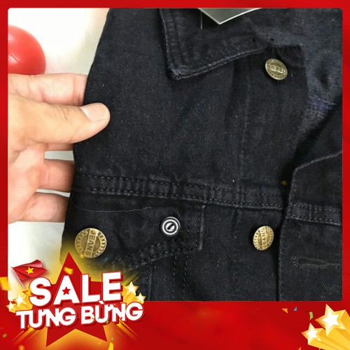 -HÀNG NHẬP KHẨU Áo Khoác Jean Nam Nữ Đen Xanh Trơn BASIC Cực Chất ⚡️FREESHIP Cam Kết Bao Đẹp⚡️Unisex Đẹp Phong Cách QSto