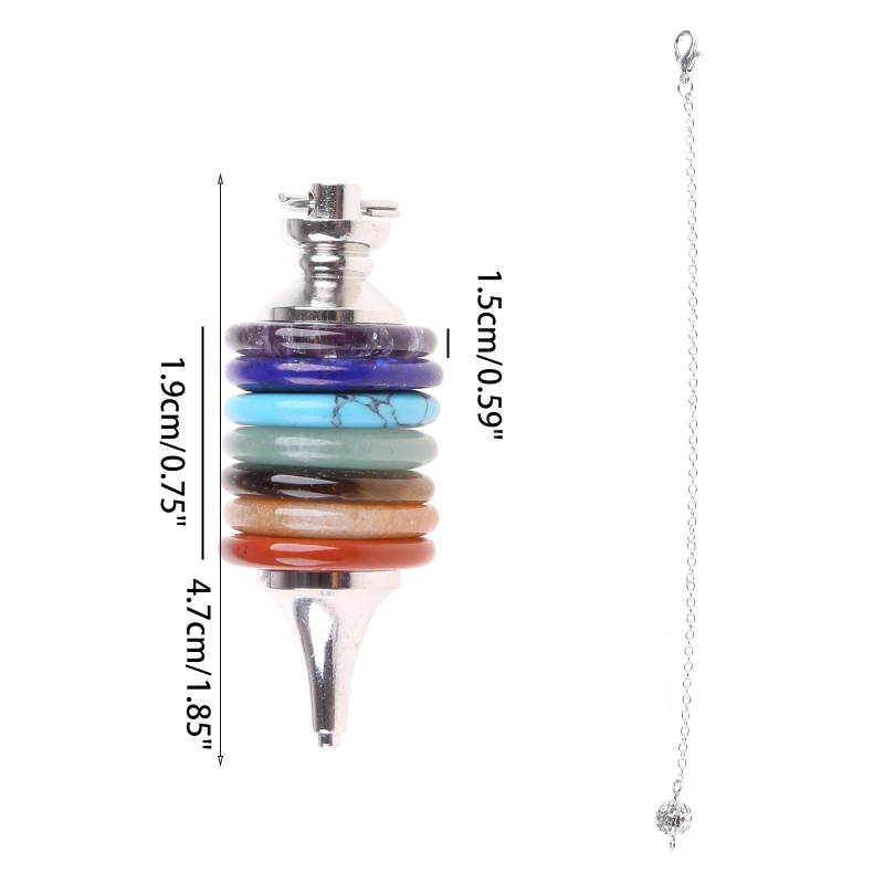 Mặt Dây Chuyền 7 Viên Đá Chakra Chữa Lành