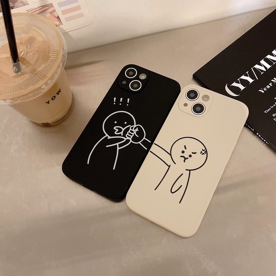 Ốp Điện Thoại Dẻo Họa Tiết Cặp Đôi Vui Nhộn Cho iPhone 13 12 11 Pro Xs Max XR X 6 6s Plus SE 2020