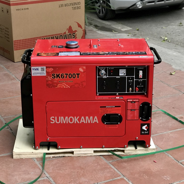 [Có bảo hành] Máy Phát Điện Chạy Dầu 5Kw Sumokama SK6700T - Bảo Hành 12 Tháng - Vận Chuyển Toàn Quốc