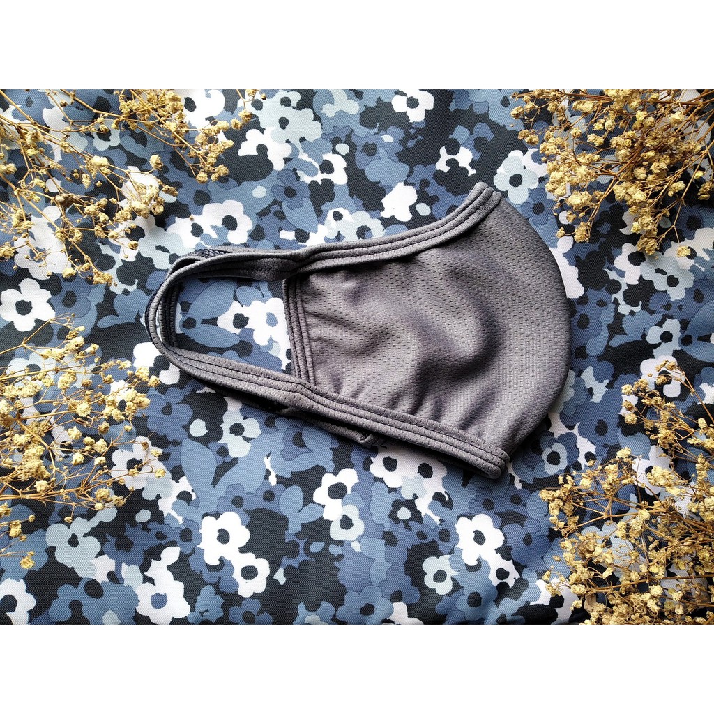 Khẩu trang vải kháng khuẩn, khói bụi 3 Lớp - khẩu trang vải cao cấp màu xám