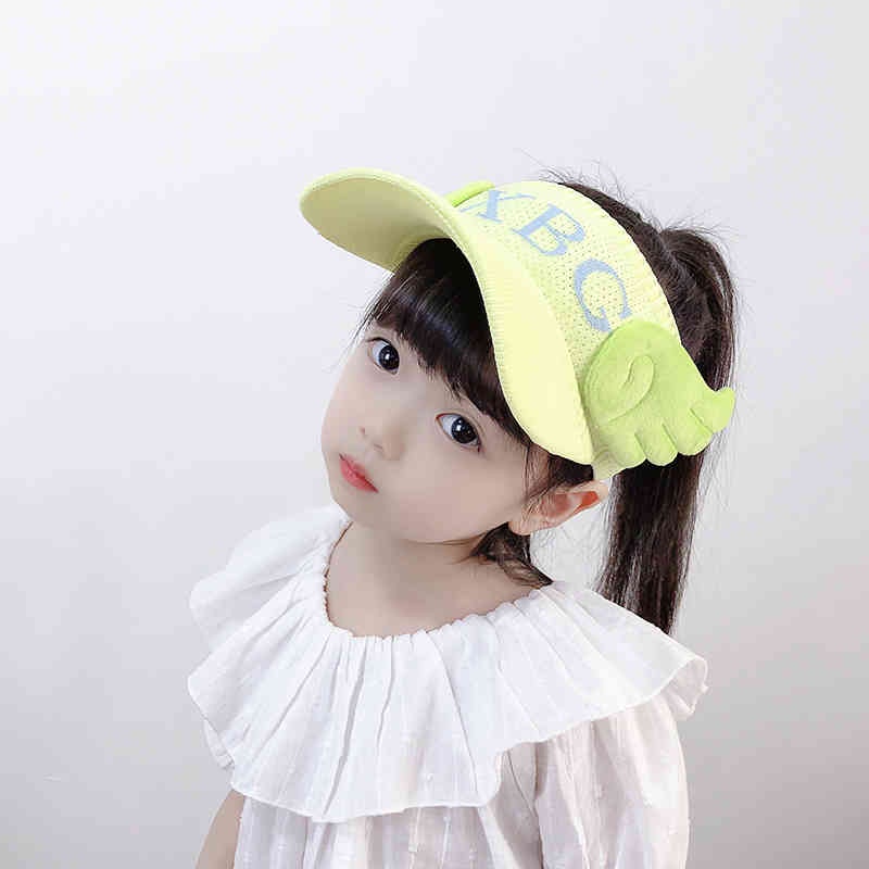Mũ Chống Nắng Trẻ Em Nón Lưỡi Trai Nửa Đầu Cho Bé Gái Siêu Đáng Yêu