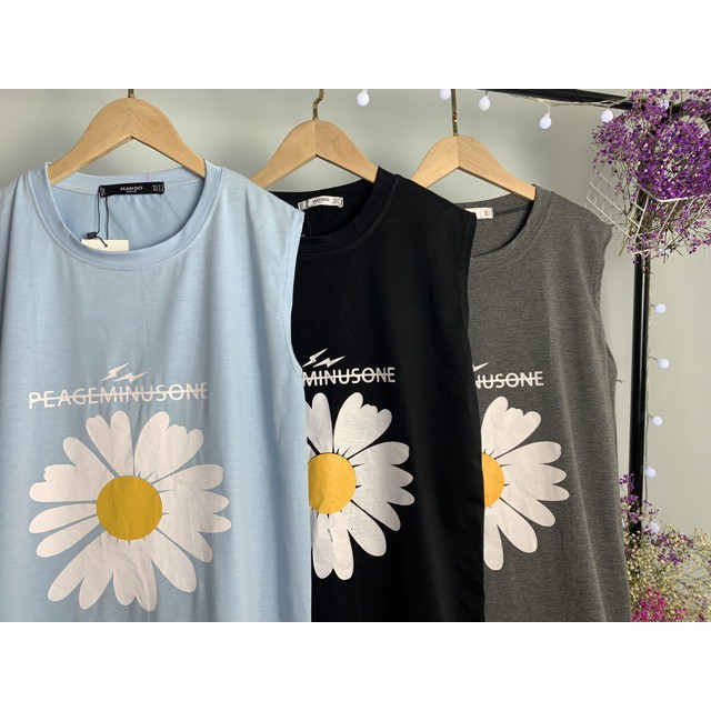 [ Mã FAMAYWA2 giảm 10K đơn 50K] Váy Suông Sát Nách Đầm dài Họa Tiết Hình Hoa Cúc Chất Cotton | BigBuy360 - bigbuy360.vn