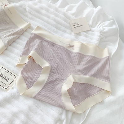 Quần Lót cotton Không Đường May Lưng Vừa Thoáng Khí Phong Cách Nhật Bản Dành Cho Nữ