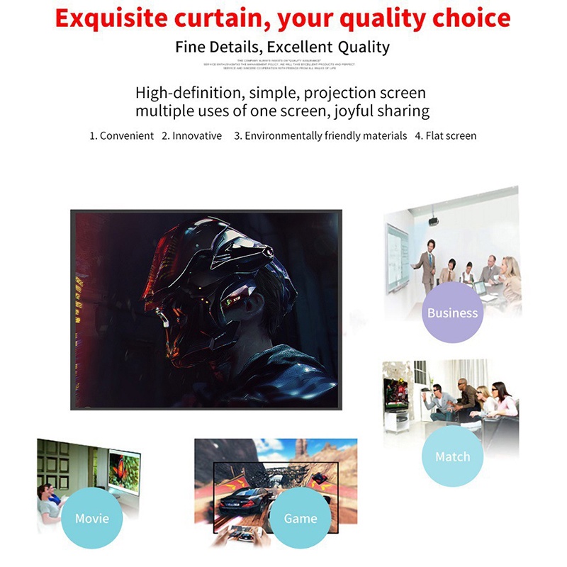 Màn Chiếu Treo Tường 100inch - tỷ lệ 16:9 60/72/84/120/150 inch Màn phù hợp cho tất cả các dòng máy chiếu led, máy chiếu phổ thông hiện nay