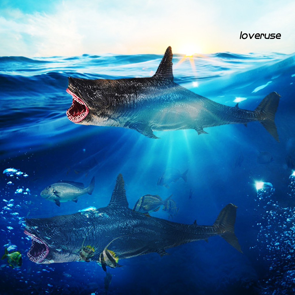 Mô hình cá mập Megalodon sống động dùng trang trí nhà cửa