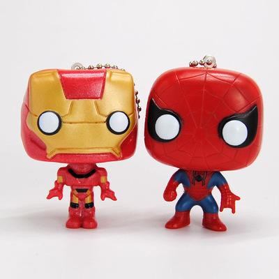 Móc Khoá siêu anh hùng đầu vuông MK129 móc khoá cute móc khoá dễ thương