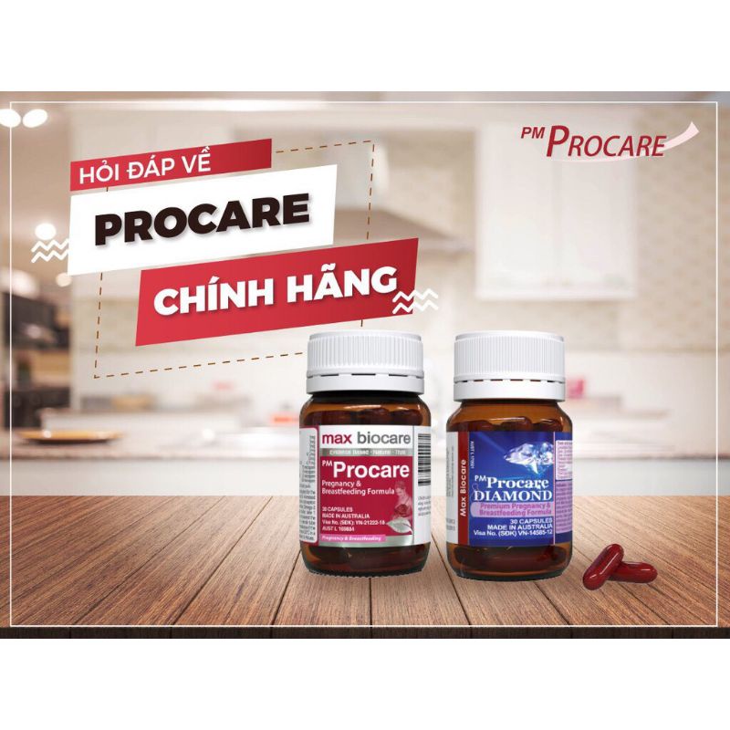 Viên uống tổng hợp PM Procare - Bổ sung Vitamin và Khoáng chất cho Phụ nữ có thai và cho con bú - Lọ 30 viên