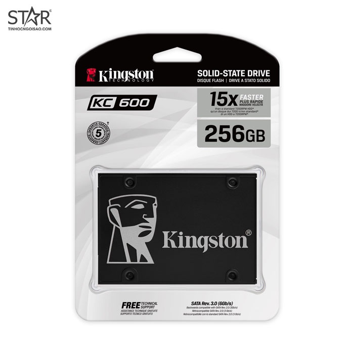 Ổ cứng SSD 256G Kingston KC600 Sata III 6Gb/s TLC (SKC600/256G)