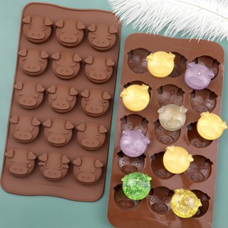 Khuôn đổ chocolate silicone 15 sắc thái lợn
