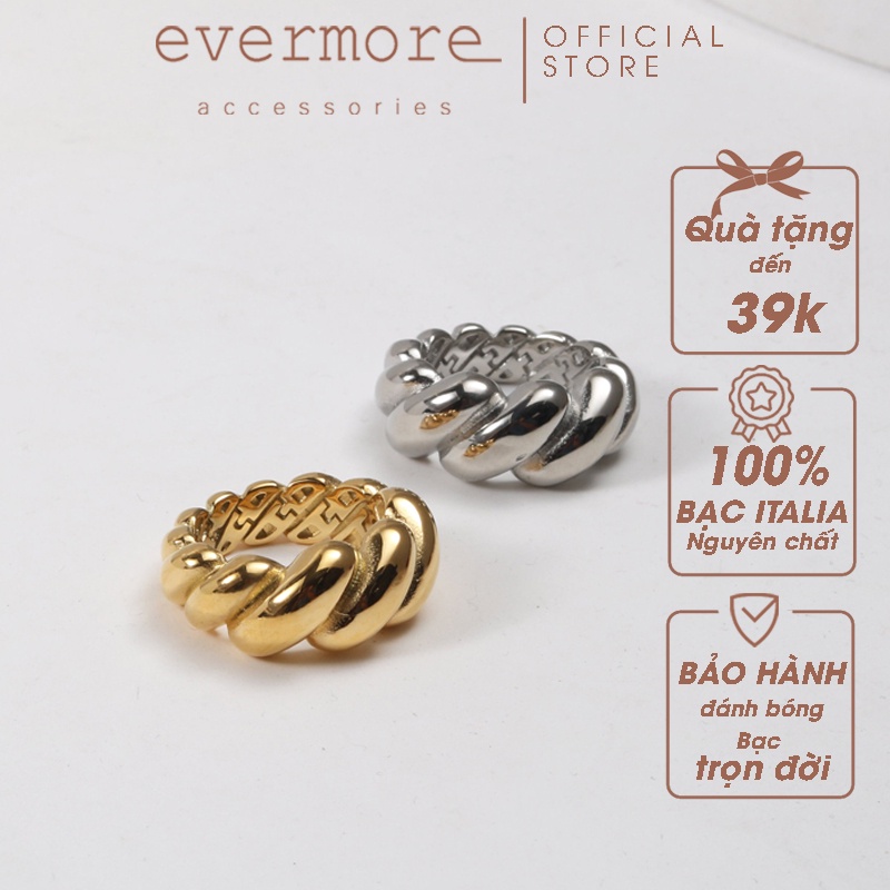 Nhẫn cao cấp Croissant EVERMORE sang trọng, minimalism - N055