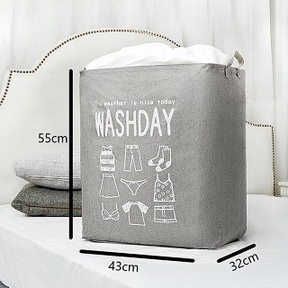 Túi đựng WASHDAY cỡ lớn_Giỏ đựng quần áo có thể gấp gọn vintage xinh xắn