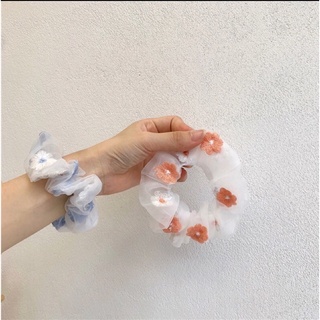 Dây buộc tóc srunchies thêu hoa