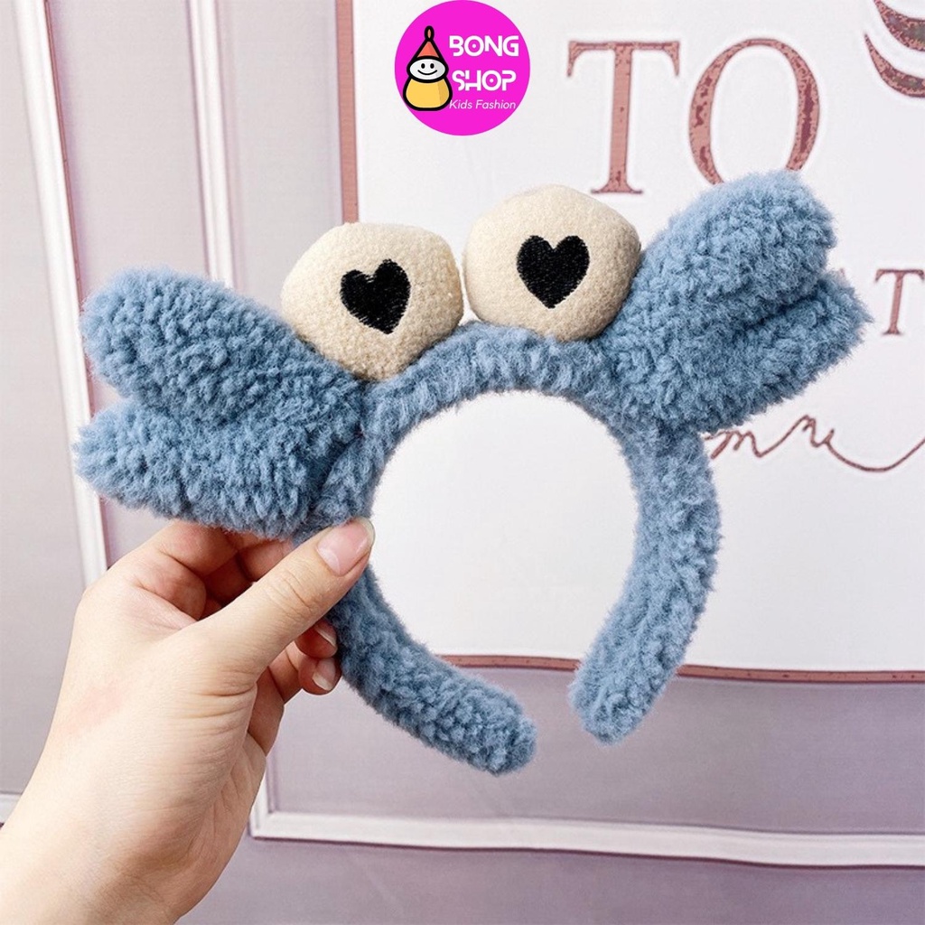 Bờm vải cài tóc hình con cua xinh xắn