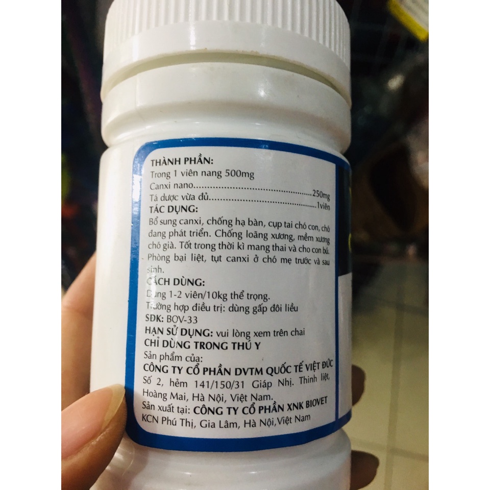 Canxi nano chó mèo cho chó bầu bổ sung canxi, chống hạ bàn, cụp tai chó,phòng bại liệt tốt cho thời kì mang thai