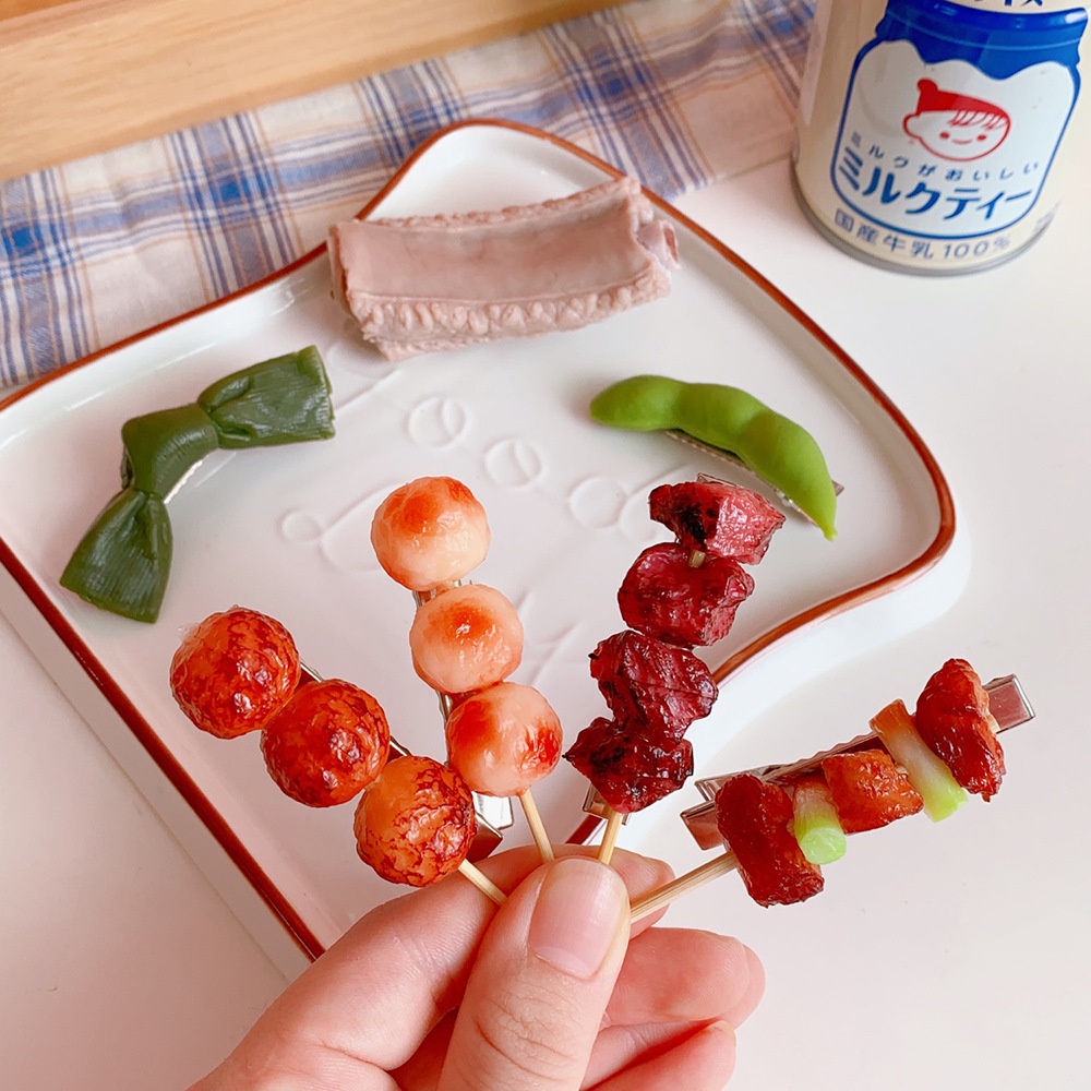 Kẹp tóc thiết kế hình đồ ăn nhiều phong cách tùy chọn độc đáo thời trang cá tính