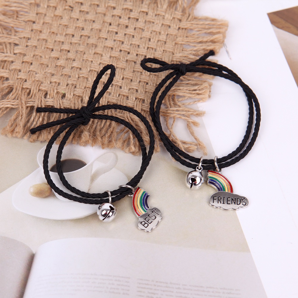 Set 2 vòng đeo tay tình bạn thiết kế cầu vồng