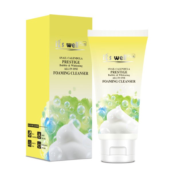 Sữa Rửa Mặt tạo bọt It's Well Plus kiềm dầu, trắng sáng da, mờ thâm mụn 150ml