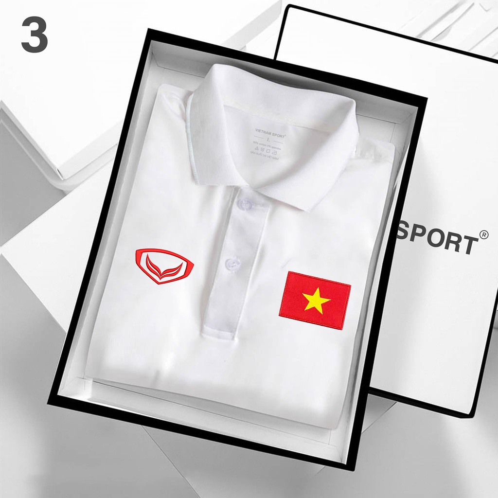 | LOGO THÊU | Áo thun Polo Tuyển Việt Nam Cao Cấp - Polo có cổ Thêu Logo Đội Tuyển Việt Nam, phong cách, tự hào dân tộc