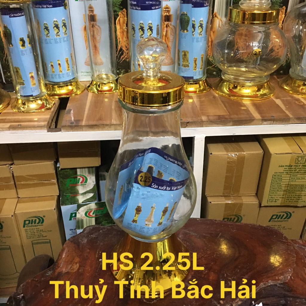 Bình Thủy Tinh Ngâm Rượu SX Tại Việt Nam HS-2.25 Lít - Thủy Tinh Bắc Hải