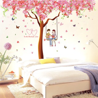 Decal Dán Tường Cây Hoa Trái Tim